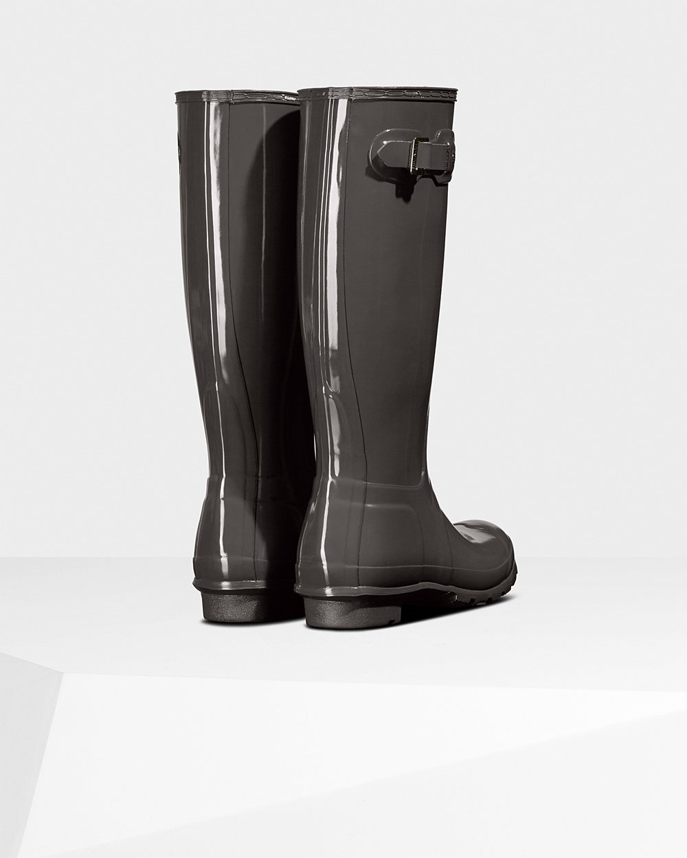 Galochas Altas Hunter Feminina Cinzentas - Original Gloss - 05HYFUNVR